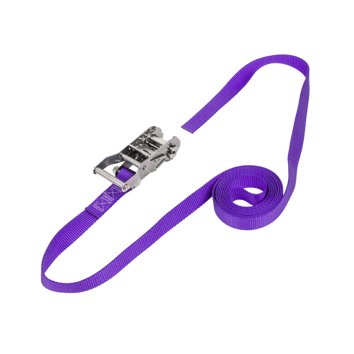 1in Endless Stainless Steel Wide Handle Ratchet, for motorcycles, boats, watercraft, and cargo#color_purple