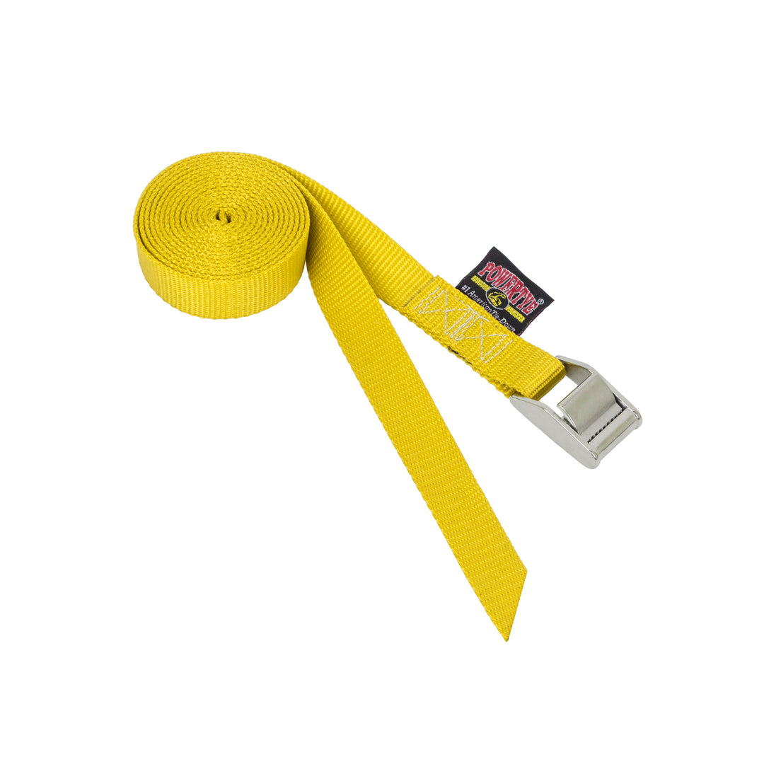 1in Stainless Steel Lashing Strap for boats, trailers, trucks, battery boxes, ladders, coolers and wheelchairs#color_yellow