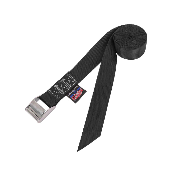 1.5in Stainless Steel WIDE Lashing Strap for boats, trailers, trucks, battery boxes, ladders, coolers and wheelchairs#color_black