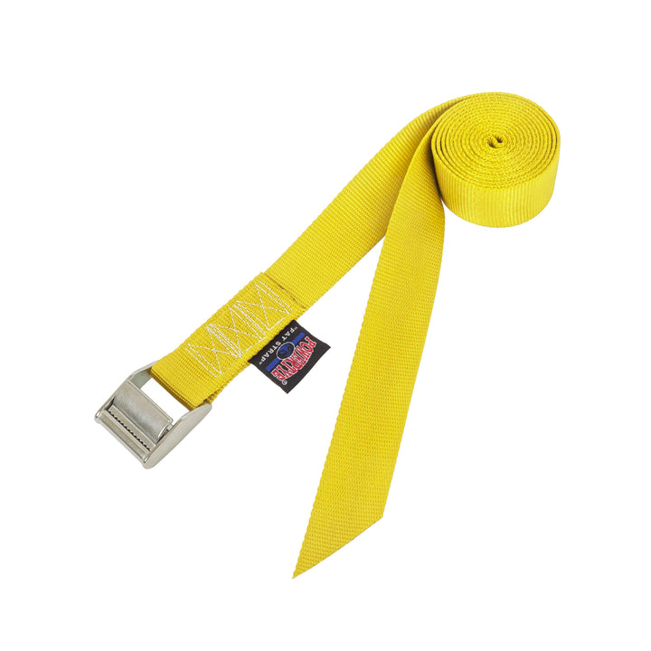 1.5in Stainless Steel WIDE Lashing Strap for boats, trailers, trucks, battery boxes, ladders, coolers and wheelchairs#color_yellow