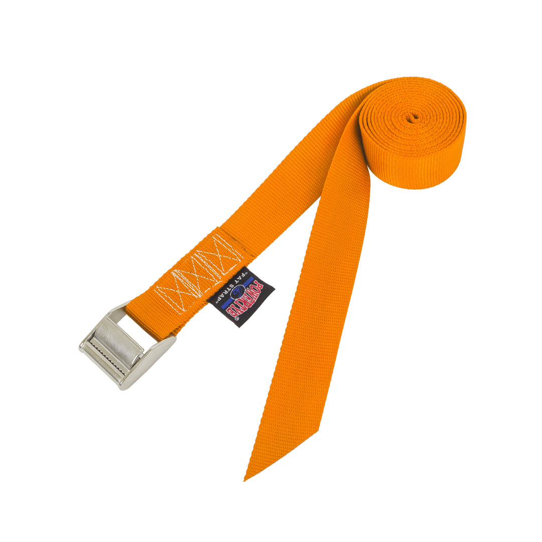 1.5in Stainless Steel WIDE Lashing Strap for boats, trailers, trucks, battery boxes, ladders, coolers and wheelchairs#color_orange