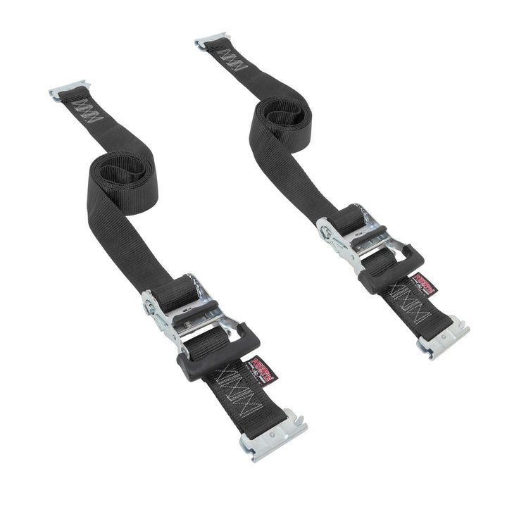 2in x 10ft E-TRACK DELUXE RATCHET STRAPS for UTVs, Golf Carts and Cargo#color_black