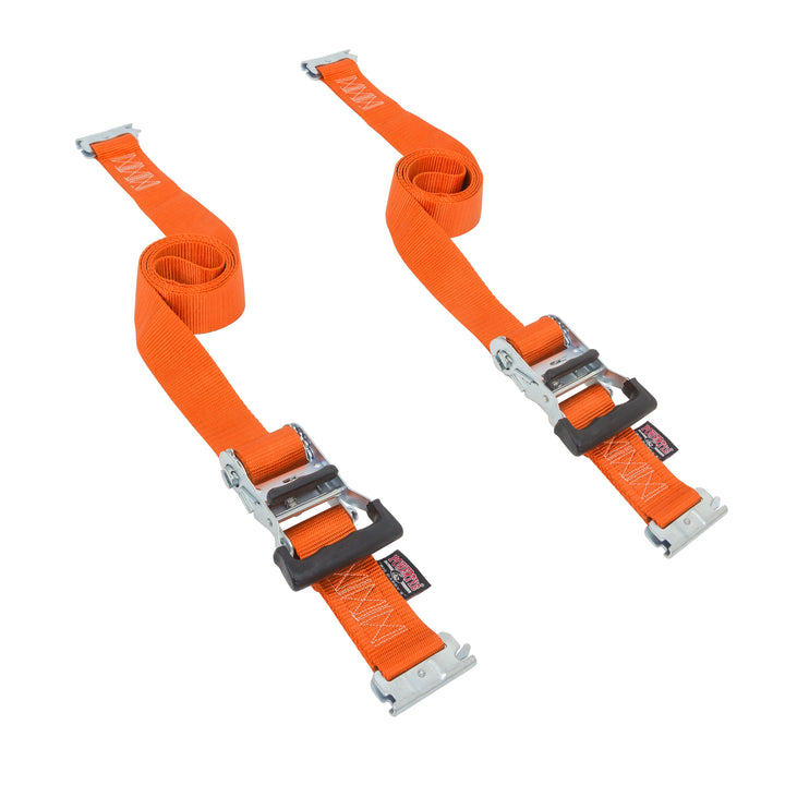 2in x 10ft E-TRACK DELUXE RATCHET STRAPS for UTVs, Golf Carts and Cargo#color_orange