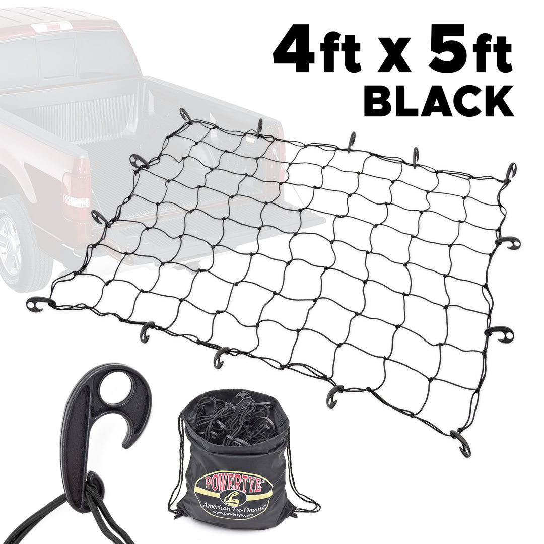 4ft x 5ft Medium Truck Bed Net, Black with Regular Large Hooks and optional Storage Bag#storage-bag-add-on_storage-bag