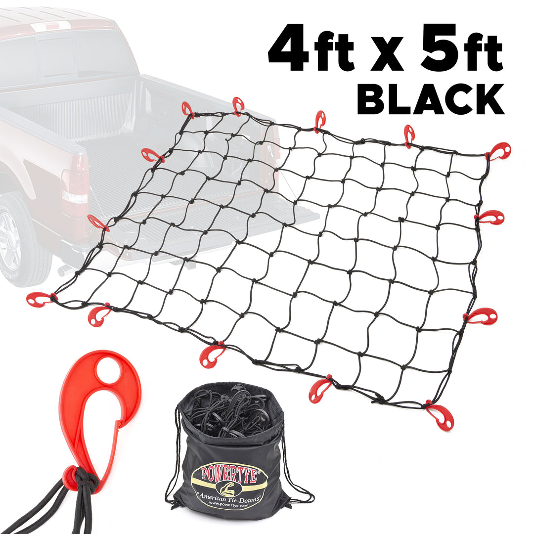 4ft x 5ft Medium Truck Bed Net, Black with LATCH Hooks and optional Storage Bag#storage-bag-add-on_storage-bag