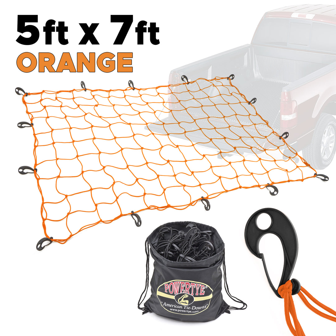 5ft x 7ft Large Truck Bed Net, Orange with Latch Hooks and optional Storage Bag#storage-bag-add-on_storage-bag