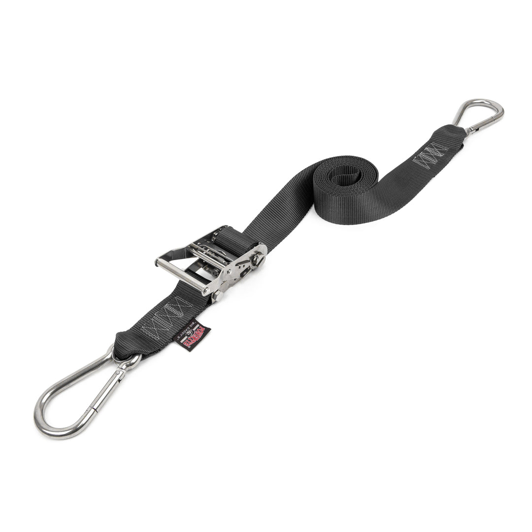 2in x 5ft STAINLESS RATCHET TIE-DOWN, STAINLESS HOOKS (each) – PowerTye